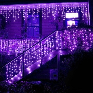 Гирлянда Бахрома уличная 6х0,6м, IP44, свечение фиолетовый